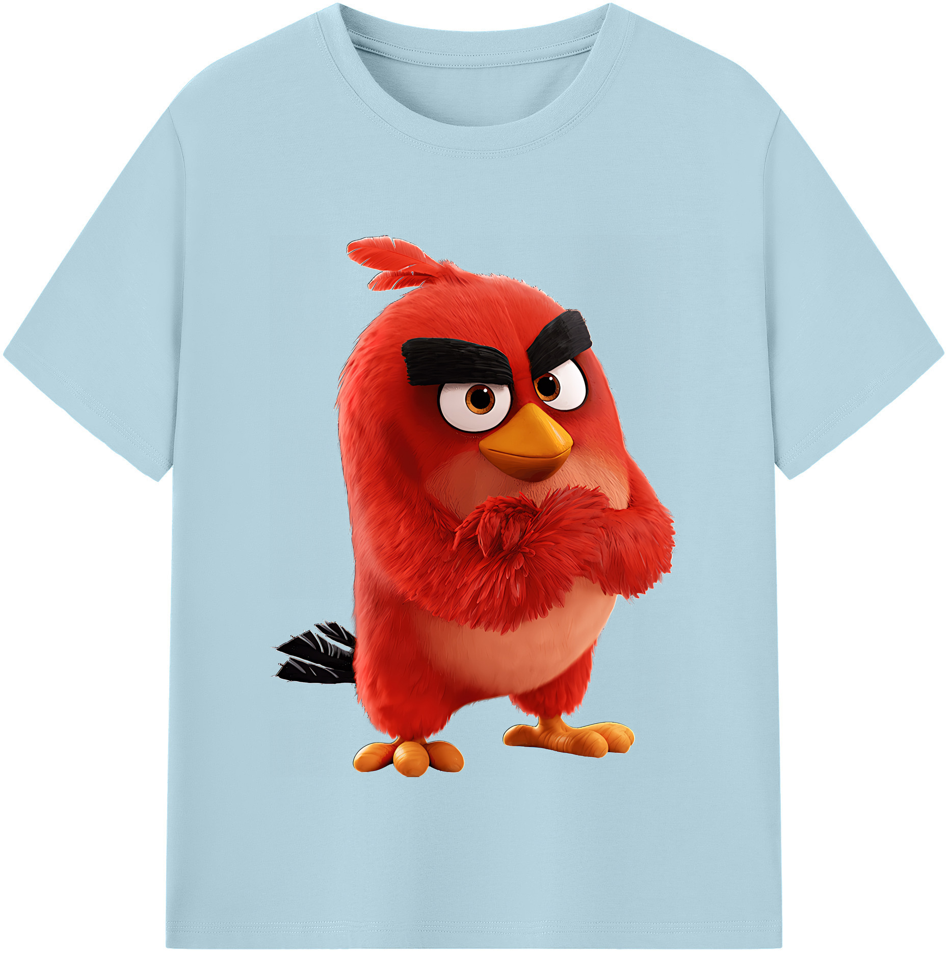 （画像用） Angry Birds アングリーバード 綿100％半袖Tシャツ（フロントプリント）
